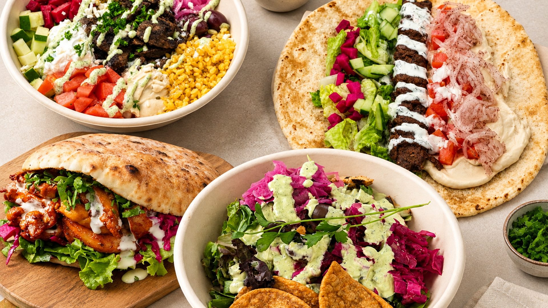 The GYROVA Bowl, Pita Pocket, and Saj Wrap